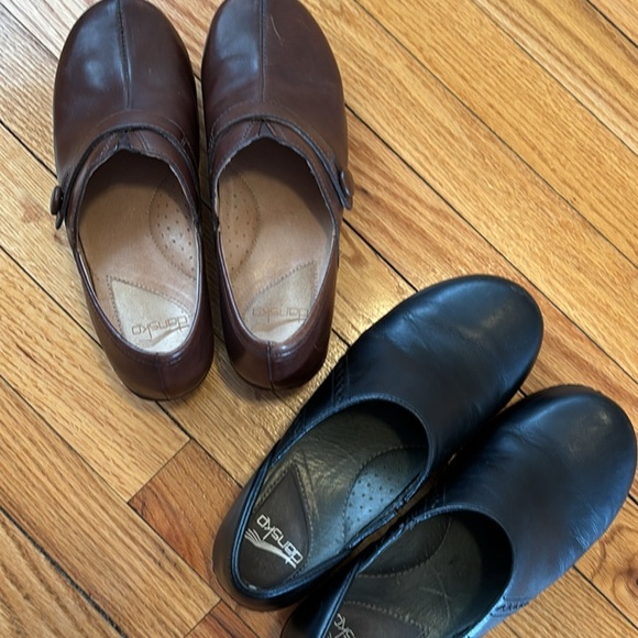 Dansko Clogs - Black & Brown Leather - Size 39 - Picture 7 of 7